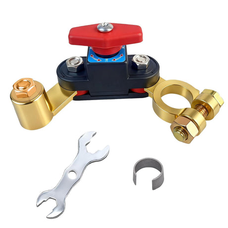 Car Battery Power Cut-off Switch Circuit Breaker, Adjustable Pure Copper Stable Transmission High Conductivity 12v-24v Disconnect Switch Smart Car Truck Boat RV Supplies