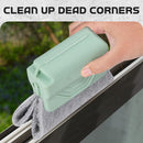 Magic Window Track Cleaner, 2026 Upgraded Handheld Cleaning Brush Set for Window Sliding Slots, Tile Grout Lines, Shutter Slats, Car AC Vents, and Narrow Clearances (Grey 3-Piece Set)