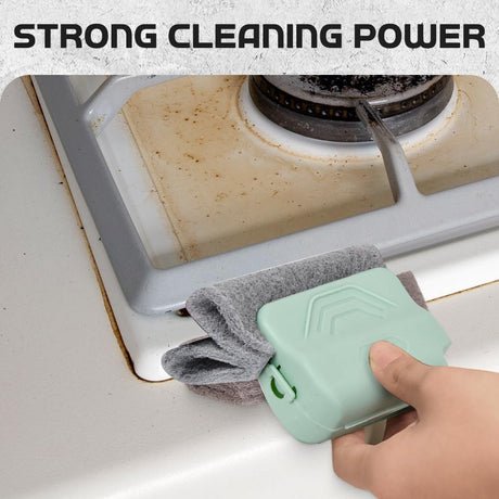 Magic Window Track Cleaner, 2026 Upgraded Handheld Cleaning Brush Set for Window Sliding Slots, Tile Grout Lines, Shutter Slats, Car AC Vents, and Narrow Clearances (Green 3-Piece Set)
