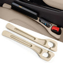 Car Seat Crevice Fill Organizer 2 pcs - No Drop Seat Guard, General Automotive Seat Crevice Filler, Durable Non-Slip Material, Easy Installation in 10 Seconds, for Cars, Trucks & SUVs (Beige)