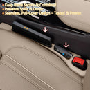 Car Seat Crevice Fill Organizer 2 pcs - No Drop Seat Guard, General Automotive Seat Crevice Filler, Durable Non-Slip Material, Easy Installation in 10 Seconds, for Cars, Trucks & SUVs (Beige)