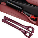 Car Seat Crevice Fill Organizer 2 pcs - No Drop Seat Guard, Universal Car Seat Crevice Filler, Durable Non-Slip Material, Easy 10 Second Installation for Cars, Trucks & SUVs (Red)