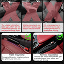 Car Seat Crevice Fill Organizer 2 pcs - No Drop Seat Guard, Universal Car Seat Crevice Filler, Durable Non-Slip Material, Easy 10 Second Installation for Cars, Trucks & SUVs (Red)