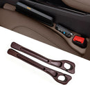 Car Seat Gap Fill Organizer 2 Pcs - No Drop Seat Guard, General Automotive Seat Crevice Filler, Durable Non-Slip Material, Easy Installation in 10 Seconds, for Cars, Trucks & Off-Road Vehicles (Brown)