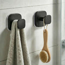 Suction Cup Hooks for Inside Shower,Heavy Duty Reusable No-Drill Hooks for Bathroom Wall,Glass,Windows,Tile-for Hanging Towels,Robes,Loofah - Wreath Hangers for Front Door,4packs (Black)