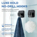 Suction Cup Hooks for Inside Shower,Heavy Duty Reusable No-Drill Hooks for Bathroom Wall,Glass,Windows,Tile-for Hanging Towels,Robes,Loofah - Wreath Hangers for Front Door,4packs (Black)