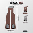 Headrest Hook for Car Car Seat Headrest, 2026 Wallet & Bag Hook Cute Car Wallet Holder, Double Hook Leather Car Headrest Hook Seat Back Storage Bag for Travel (Brown -2)