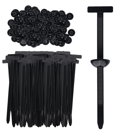 200 Pcs Nylon Universal Cable Buckle for Car - Self-Locking & Easy Installation Zipper Clamp Pin & Button Design - UV Resistant Zipper Tie Tie for Quick and Easy Car Everyday Repair