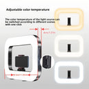 Smart Dual-Mode Fill Light｜One-Touch Color Temperature Switching + Stepless Dimming, Portable Ring Light with Soft Glow for Multi-Scenario Live Shooting