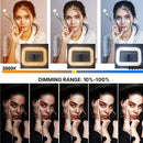 Smart Dual-Mode Fill Light｜One-Touch Color Temperature Switching + Stepless Dimming, Portable Ring Light with Soft Glow for Multi-Scenario Live Shooting