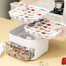 1PC Refrigerator Ice Cube Mold, Manual Press Two-Layer Design, Large Capacity Food-Grade PP Material, Suitable for Refrigerator Ice Making – Essential Kitchen Tool, 50-Cavity Ice Tray with Container, Practical Household Drink Ice Organizer.