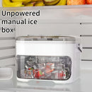 1PC Refrigerator Ice Cube Mold, Manual Press Two-Layer Design, Large Capacity Food-Grade PP Material, Suitable for Refrigerator Ice Making – Essential Kitchen Tool, 50-Cavity Ice Tray with Container, Practical Household Drink Ice Organizer.