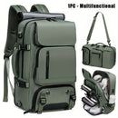 18.1-inch Easy-Travel Bag (46×30×16 cm): Four carrying modes in one bag, with independent shoe compartment and freely switchable hidden shoulder straps.(Army green）