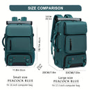 18.1-inch Easy-Travel Bag (46×30×16 cm): Four carrying modes in one bag, with independent shoe compartment and freely switchable hidden shoulder straps.(Army green）