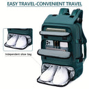 18.1-inch Easy-Travel Bag (46×30×16 cm): Four carrying modes in one bag, with independent shoe compartment and freely switchable hidden shoulder straps.(Army green）