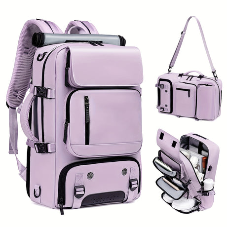 18.1-inch Easy-Travel Bag (46×30×16 cm): Four carrying modes in one bag, with independent shoe compartment and freely switchable hidden shoulder straps.(Army green）
