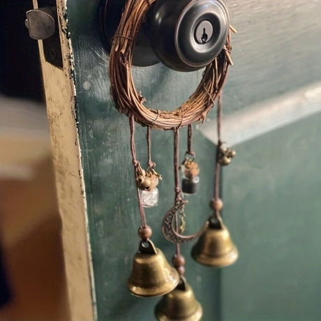Bell Door Handle Protector Pendant, Vine-style Wind Chime, Witch Prayer Crystal Wind Chime, Home Decor