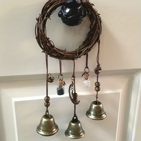 Bell Door Handle Protector Pendant, Vine-style Wind Chime, Witch Prayer Crystal Wind Chime, Home Decor