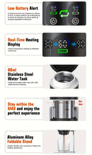 BALCK Upgraded Portable Coffee Maker with Temperature and Power Display, USB-C Charging, Self-Heating & Cold Brew Functions, Compatible with Coffee Capsules/Ground Coffee. Perfect Espresso Machine for Home, Office,
