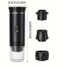 Upgraded Portable Coffee Maker with Temperature and Power Display, USB-C Charging, Self-Heating & Cold Brew Functions, Compatible with Coffee Capsules/Ground Coffee. Perfect Espresso Machine for Home, Office, Travel, RV, (white)