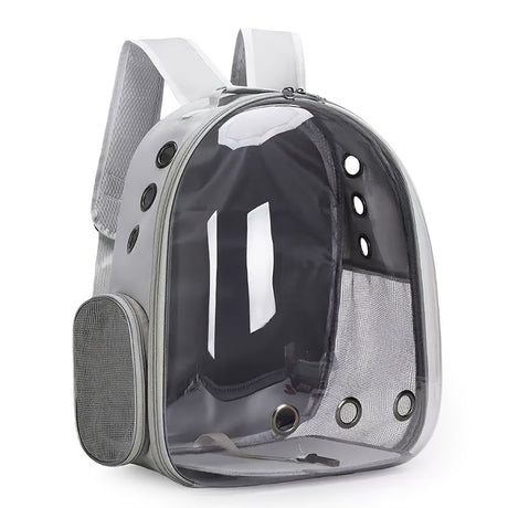 (GREEN)Replacement Transparent Pet Backpack with Zipper Closure - Heavy-Duty Structure, Ventilated and Padded Lining - Portable Travel Carrier for Cats, Small Dogs, Airplanes, Trains, Cars - Safe and Comfortable Carrier Backpack for Busy Pet Owners - Idea