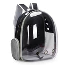 (GREY)Replacement Transparent Pet Backpack with Zipper Closure - Heavy-Duty Structure, Ventilated and Padded Lining - Portable Travel Carrier for Cats, Small Dogs, Airplanes, Trains, Cars - Safe and Comfortable Carrier Backpack for Busy Pet Owners - Ideal