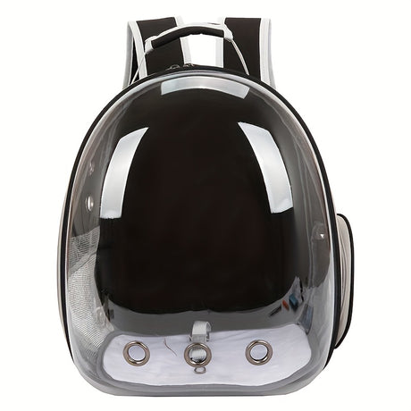 (BLUE)Replacement Transparent Pet Backpack with Zipper Closure - Heavy-Duty Structure, Ventilated and Padded Lining - Portable Travel Carrier for Cats, Small Dogs, Airplanes, Trains, Cars - Safe and Comfortable Carrier Backpack for Busy Pet Owners - Ideal