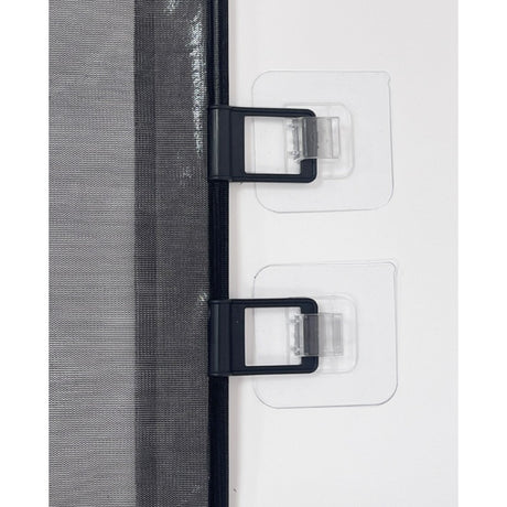 Expandable Pet Fence, made of PVC mesh material, easy to install, suitable for small dogs, cats, and various pets. No-drilling design effectively prevents pets from escaping, making it an ideal choice for stairs, corridors, and doorways.  （BLACK）
