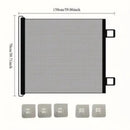 Expandable Pet Fence, made of PVC mesh material, easy to install, suitable for small dogs, cats, and various pets. No-drilling design effectively prevents pets from escaping, making it an ideal choice for stairs, corridors, and doorways.  （BLACK）