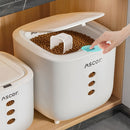 10LB Sealed Pet Food Storage Container | Heavy-Duty Square PP Dispenser with Flip Lid, Easy to Clean, Suitable for Kitchen Pantry