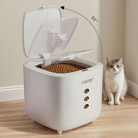 10LB Sealed Pet Food Storage Container | Heavy-Duty Square PP Dispenser with Flip Lid, Easy to Clean, Suitable for Kitchen Pantry