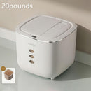 10LB Sealed Pet Food Storage Container | Heavy-Duty Square PP Dispenser with Flip Lid, Easy to Clean, Suitable for Kitchen Pantry