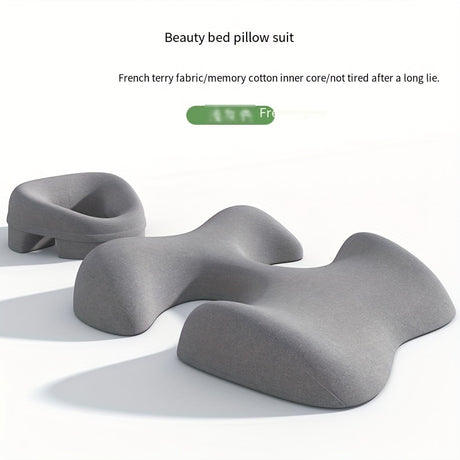 Comfort Zoning, No Fatigue—Ergonomic Beauty Bed Pillow Set（dark gray）