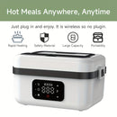 Electric Heating Insulated Lunch Box | 304 Stainless Steel Portable Insulated Storage Container, Suitable for Office, Camping, Picnics | Compact Insulated Food Container with Charging Function, No Water Needed(white)