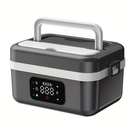 Electric Heating Insulated Lunch Box | 304 Stainless Steel Portable Insulated Storage Container, Suitable for Office, Camping, Picnics | Compact Insulated Food Container with Charging Function, No Water Needed(white)