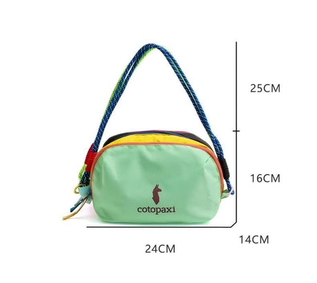 Dopamine Color-Block Cross-Body Bag Travel Bag Fashion Accessory Trendy Bag - Navy - Size routine