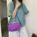 Dopamine Color-Block Cross-Body Bag Travel Bag Fashion Accessory Trendy Bag - Navy - Size routine