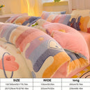 Lucky Heart-Shaped Bedding Set 3-Piece Bedding Heart Pattern Bedding Soft - Love - themed powder - Size 150*200cm