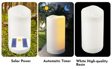 Outdoor LED Candle Battery Operated Candle Patio Decor Garden Lighting Balcony