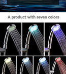 LED Shower Head Battery-Free Shower Head Glowing Shower Head Air Injection - Silver - Size Seven - color variable light