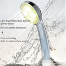 LED Shower Head Battery-Free Shower Head Glowing Shower Head Air Injection - Silver - Size Seven - color variable light