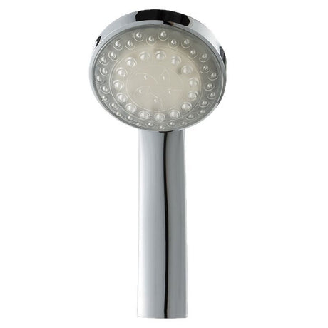 LED Shower Head Battery-Free Shower Head Glowing Shower Head Air Injection - Silver - Size Seven - color variable light