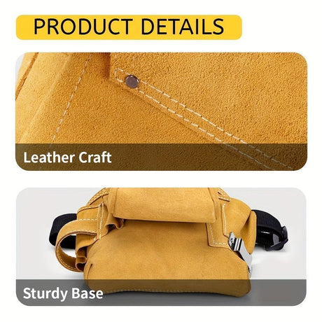 Leather Tool Pouch Tool Storage Australia Adjustable Belt Tool Pouch Fine - Yellow - Size regular