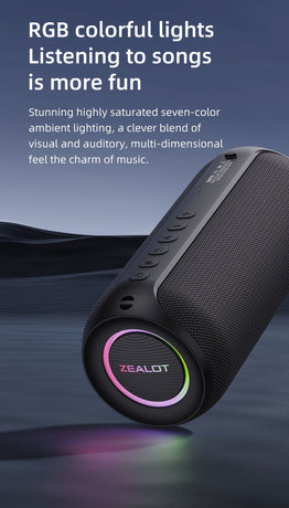 wireless bluetooth speaker, portable speaker, outdoor speaker, waterproof speaker, RGB light speaker, bass heavy speaker, camping speaker, beach speaker, Australia outdoor audio - Green - Size IPX7