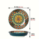 Ceramic Dinner Plates 4-Piece Set Unique Design High-Quality Ceramic Versatile - Multi - Size Pack of 4 pieces