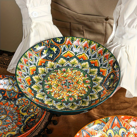 Ceramic Dinner Plates 4-Piece Set Unique Design High-Quality Ceramic Versatile - Multi - Size Pack of 4 pieces