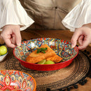 Ceramic Dinner Plates 4-Piece Set Unique Design High-Quality Ceramic Versatile - Multi - Size Pack of 4 pieces