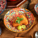 Ceramic Dinner Plates 4-Piece Set Unique Design High-Quality Ceramic Versatile - Multi - Size Pack of 4 pieces