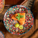 Ceramic Dinner Plates 4-Piece Set Unique Design High-Quality Ceramic Versatile - Multi - Size Pack of 4 pieces