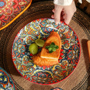 Ceramic Dinner Plates 4-Piece Set Unique Design High-Quality Ceramic Versatile - Multi - Size Pack of 4 pieces